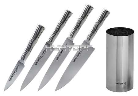 Набор кухонных ножей с подставкой Samura Bamboo SBA-05/K
