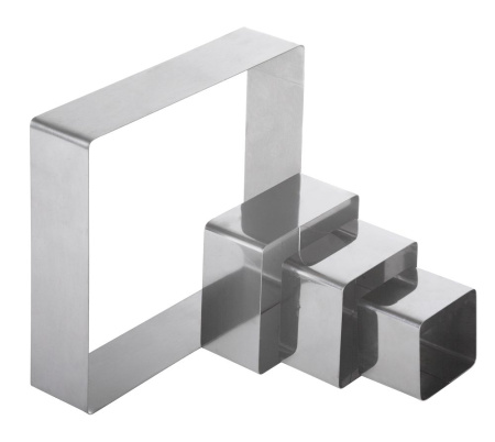 Форма для торта квадратная Luxstahl 220 мм, нержавеющая сталь