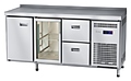 Стол холодильный Abat СХС-70-02 (2 ящика, 1 дверь-стекло, 1 дверь, борт)