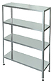 Стеллаж со сплошными полками Марихолодмаш С-4-0,5/1,2/1,8 (нержавейка)