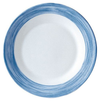 Тарелка Arcoroc Brush H3610 22,5 см, бело-синяя