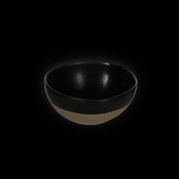 Салатник «Corone Rustico» 115 мм черный с зеленым