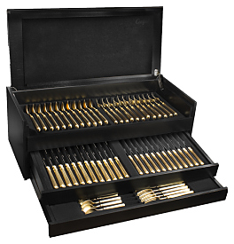 Набор столовых приборов CUTIPOL Line L.72 GB 72 шт., матовая позолота