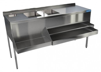 Барная станция КАМИК 1500х600(840)х850 мм, 2 рейла, 1 ящик
