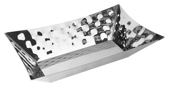 Блюдо для морепродуктов Luxstahl 570х340х130 мм (нерж. сталь) с дренажом прямоугольное