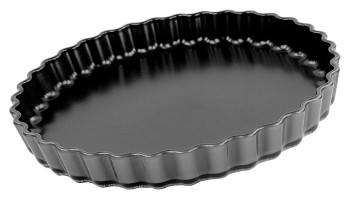 Форма для выпечки Vitrinor 260х260х30 мм круглая волнистая, серая