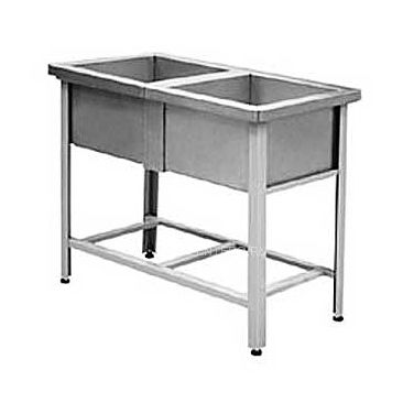 Ванна моечная двухсекционная Cryspi МВ 2/630 с сифоном