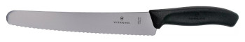 Нож для хлеба Victorinox 6.8633.22B Swiss Classic l=22 см (нерж. сталь / термопласт. эластомер) с черной ручкой