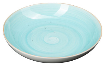 Тарелка глубокая Corone Natura HL943350C без бортов 205 мм голубая