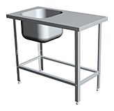 Ванна моечная Cryspi ВМЦ S 1П (L=1200, S=700, Н=870, G=300), ёмкость (500х500х300)