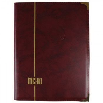 Папка для меню большая бордовая [К103L]