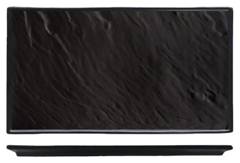 Блюдо прямоугольное P.L. Proff Cuisine Black Classic&Gold 81200039 350х200 мм