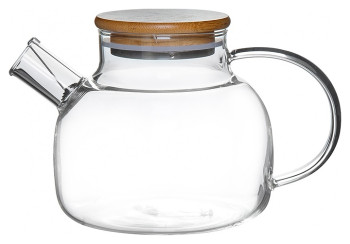 Чайник заварочный Luxstahl 600 мл (стекло с бамбуковой крышкой)
