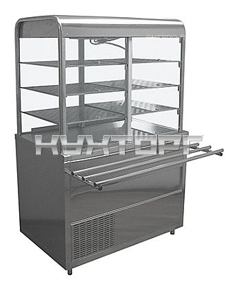 Стол охлаждаемый с витриной Пищевые технологии Лира-Профи СОЭП-В/ЛП