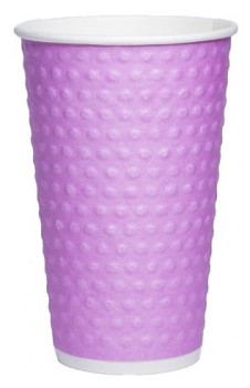 Стакан бумажный SaaMi BUBBLES 400 мл лаванда (800 шт.)