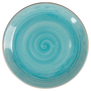 Тарелка мелкая Corone Natura HL908140C 255 мм голубая