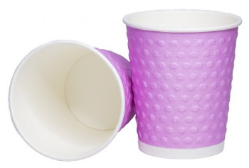 Стакан бумажный SaaMi BUBBLES 250 мл лаванда (1000 шт.)