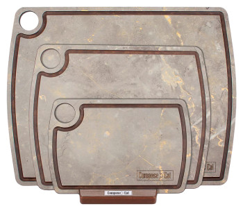 Набор разделочных досок ComposeEat NRD33118OA6 3 шт., мрамор итальянский серый