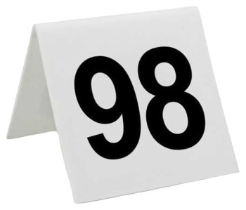 Табличка настольная P.L. Proff Cuisine TNP3-100 "Номера" (76-100) 7,5х7,5 см (пластик)
