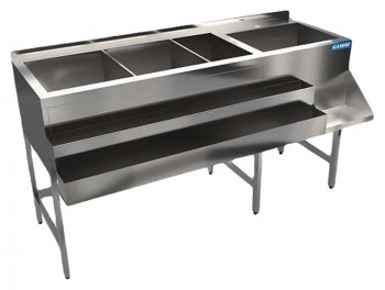Барная станция КАМИК 1100х500(700)х850 мм, 2 рейла