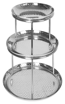 Этажерка для морепродуктов Luxstahl Ø 200/250/300 мм (нерж. сталь) 3-ярусная