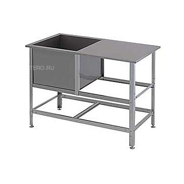 Ванна моечная односекционная Cryspi BМС Л 1/630 Z-R со столом левая, с сифоном