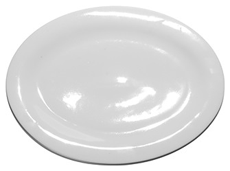 Блюдо сервировочное ROAL BONE 10" 25х18 см овальное белое