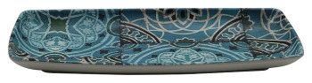 Блюдо сервировочное P.L. Proff Cuisine JW72011-TAI Damask Blue 29,4х14,1х2,7 см (меламин) прямоугольное
