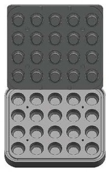 Форма для тарталетницы Kocateq DHTartmatic Plate 58