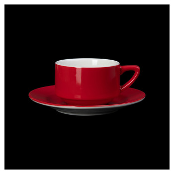 Кофейная пара Corone Gusto 7921/7922 190 мл (фарфор) красная