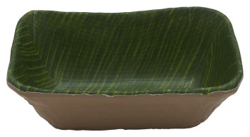 Салатник P.L. Proff Cuisine JW50704-TAI Green Banana Leaf 500 мл 17,6х10,8х6,5 см (меламин) прямоугольный