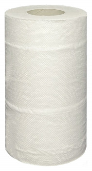 Полотенца бумажные Merida ТОП МИНИ 2-слойные, c центр. вытяжкой, супербелые (12х70 м)