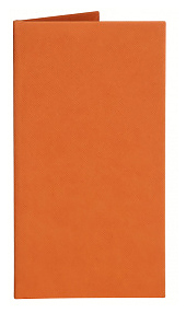 Папка-счет Luxstahl 120х220мм Soft-touch, оранжевая.