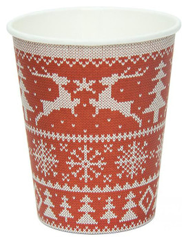 Стакан бумажный ПАПЕРСКОП РУС 250 мл Зимние узоры (1000 шт.)