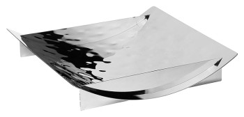 Блюдо для подачи Luxstahl Волны 300х300х55 мм (нерж. сталь)