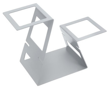 Подставка фуршетная Luxstahl Фламинго 420х200х290 мм серебро