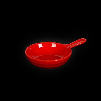 Сковорода для запекания с ручкой порционная «Corone» 107 мм красная