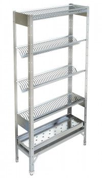 Стеллаж для сушки посуды ТЕХНО-ТТ СТР-725/903 (на 140 тарелок и 50 стаканов) нерж