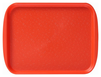 Поднос столовый Клен 560Т 415х305 мм (полистирол) с ручками оранжевый