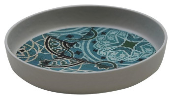 Тарелка P.L. Proff Cuisine JW35108-TAI Damask Blue 20,4х4,3 см (меламин) круглая с бортом