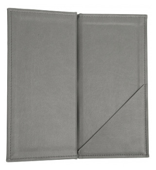 Папка-счет Luxstahl 120х220мм вилка и лопатка - серая