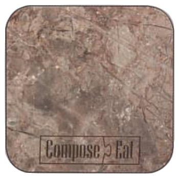 Подставка под кружку ComposeEat PGS964035OA4 10х10х4 см мрамор коричневый