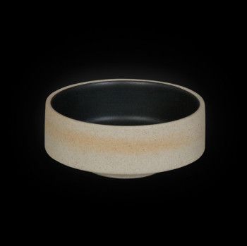 Салатник «Corone Rustico» 150 мм бежевый с черным