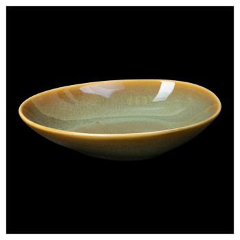 Салатник Corone Primavera HS167030 8,5" 750 мл 22 см (фарфор) овальный зеленый