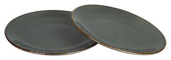 Набор из 2 обеденных тарелок Porland Seasons POR0026 280 мм тёмно-серый