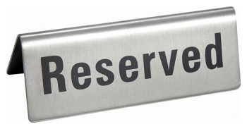 Табличка настольная P.L. Proff Cuisine JQ-OT518 "Reserved" 12х5 см (нерж. сталь)