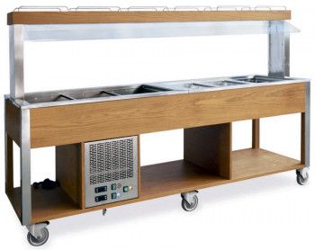 Стол Шведский комбинированный «MetalCarrelli» (защитное стекло статичное) [6920]