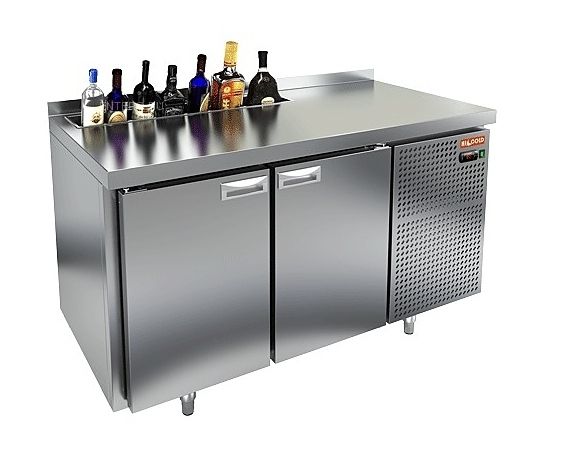 ОХЛАЖДАЕМЫЙ СТОЛ С ВАННОЙ ДЛЯ ЛЬДА ПОД БУТЫЛКИ HICOLD BR1-11/GN