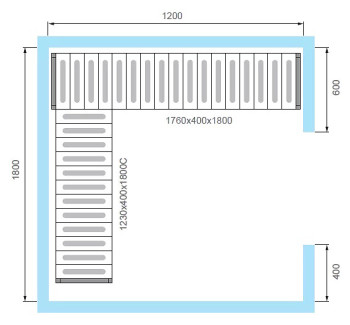 Комплект стеллажей POLAIR для КХН-6,61 (вариант 1, 4 яруса)
