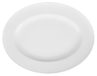 Блюдо овальное Corone White LQ-QK15064C 333х260х22 мм с орнаментом